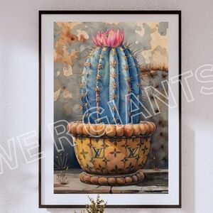 Cactus & Louis Vuitton Wall Art 24x36 Vuitton Trendy Art by the Artist Denardai